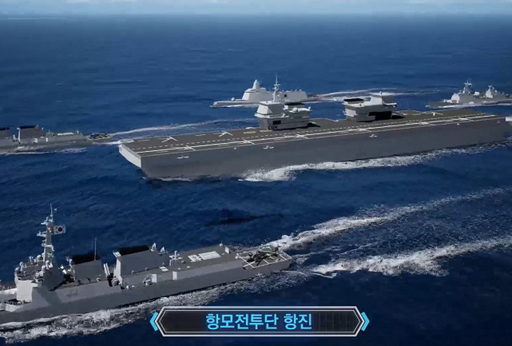 Hàn Quốc công bố mô hình 3D tàu sân bay đầu tiên trị giá 1,68 tỉ USD - Ảnh 1.