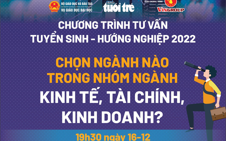 19h30 tối mai 16-12, tư vấn trực tuyến nhóm ngành kinh tế, tài chính, kinh doanh