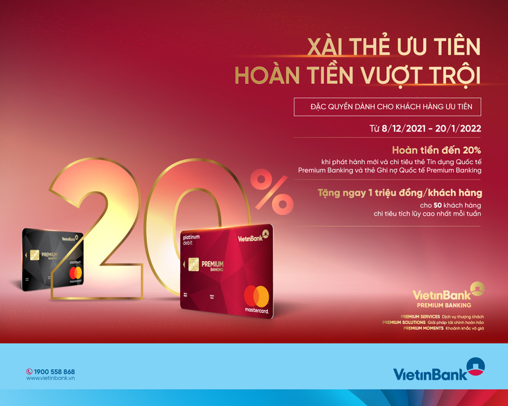 Xài thẻ ưu tiên - Hoàn tiền vượt trội cùng thẻ VietinBank Premium Banking - Ảnh 1.