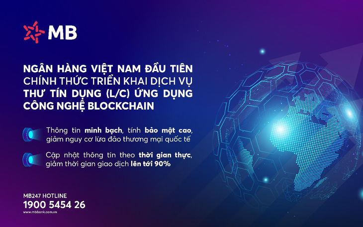 Ngân hàng Việt đầu tiên chính thức triển khai dịch vụ L/C dùng blockchain
