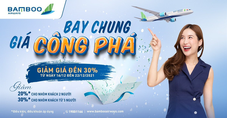 Bamboo Airways tung ưu đãi  ‘giá công phá’ dịp Giáng sinh và năm mới 2022 - Ảnh 1.