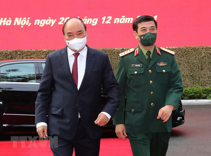Chủ tịch nước Nguyễn Xuân Phúc dự Hội nghị Quân chính toàn quân năm 2021 - Ảnh 1.