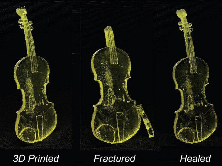 Australia phát triển nhựa in 3D có thể tự vá lành bằng ánh sáng đèn LED - Ảnh 1.