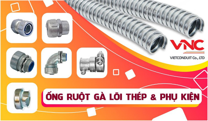 Ống ruột gà lõi thép và phụ kiện Vietconduit chuẩn BS 731 - Ảnh 1.