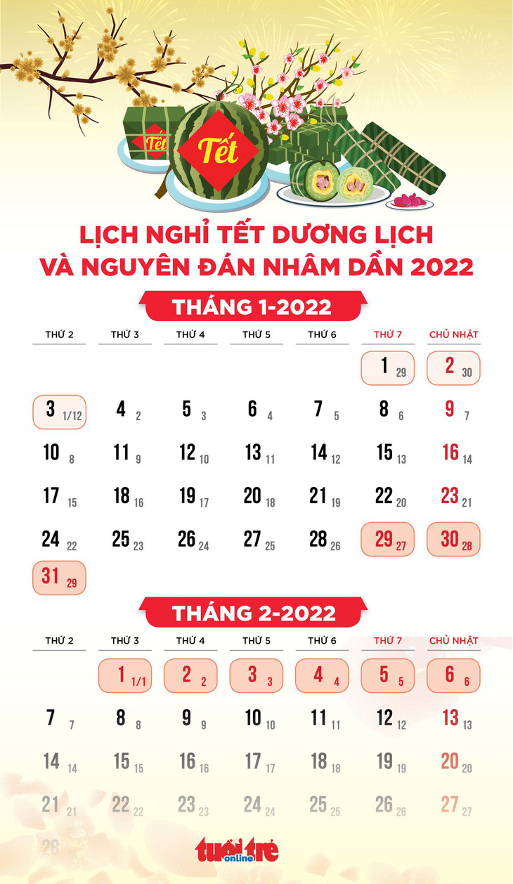 Chốt phương án 9 ngày nghỉ Tết Nguyên đán 2022 - Ảnh 1.