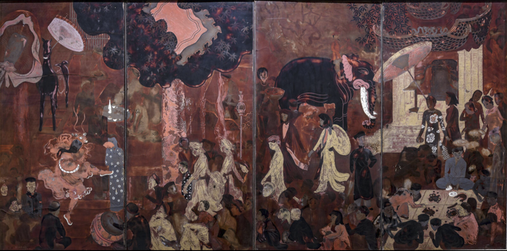 Ngắm tranh sơn mài của Nguyễn Gia Trí, Hoàng Tích Chù... trong không gian ảo - Ảnh 6.