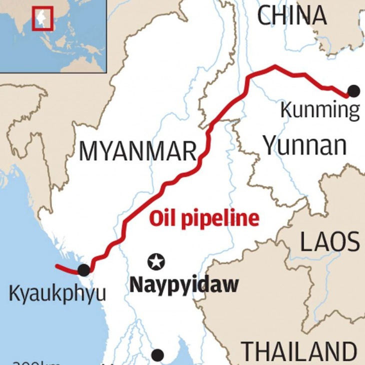 Đường ống dẫn dầu của Trung Quốc ở Myanmar bị dọa cho nổ tung - Ảnh 2.