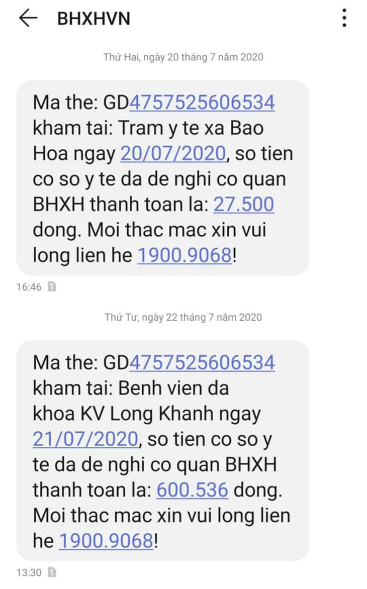 Chưa khám vẫn nhận thông báo BHYT: ‘Đăng ký nhầm số điện thoại của người cùng tên, năm sinh, quê? - Ảnh 1.