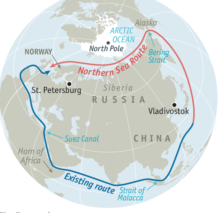 Kênh đào Suez tắc nghẽn, Nga đề xuất đi vòng qua Bắc cực - Ảnh 2.