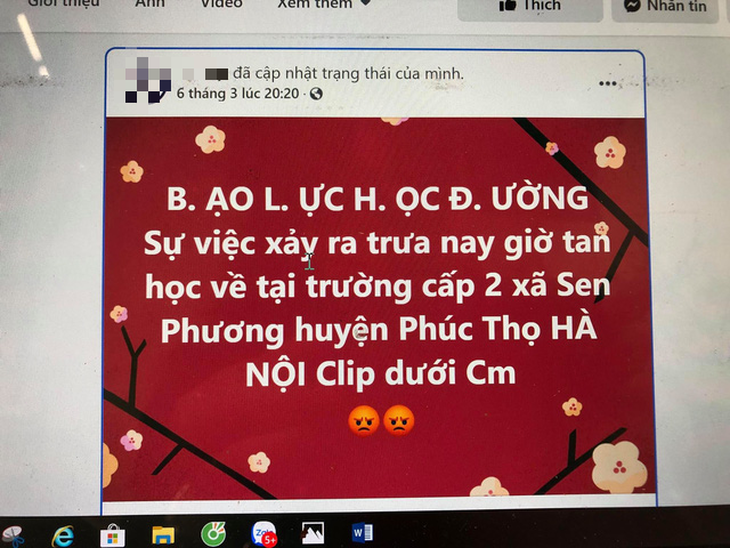 Nữ sinh ở Hà Nội bị đánh hội đồng vì tin nhắn trên Facebook - Ảnh 1.