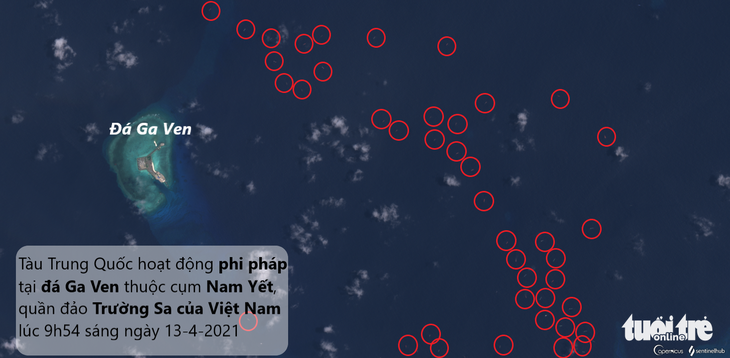 Thêm 136 tàu Trung Quốc xuất hiện gần đá Ga Ven, Philippines tố là tàu dân quân biển - Ảnh 1.