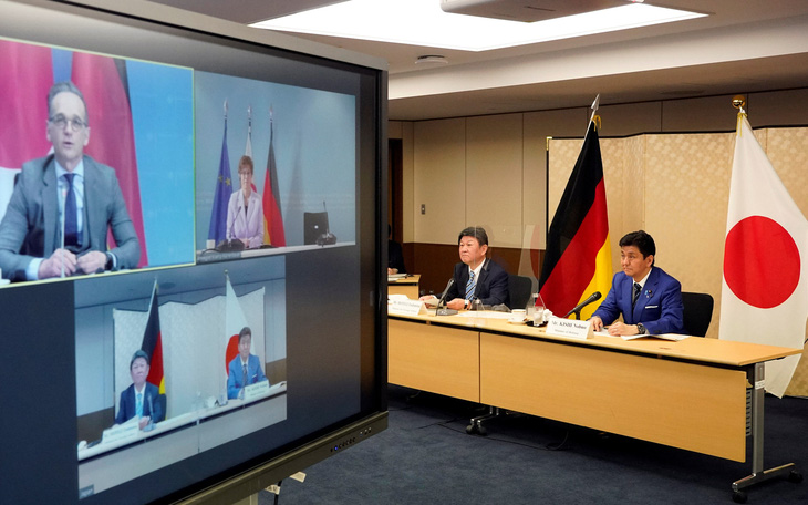 Nhật - Đức đối thoại an ninh, bàn tập trận đối phó Trung Quốc