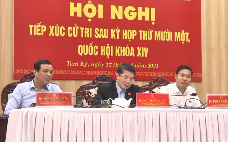 Phó chủ tịch Quốc hội Nguyễn Đức Hải tiếp xúc cử tri tại Quảng Nam