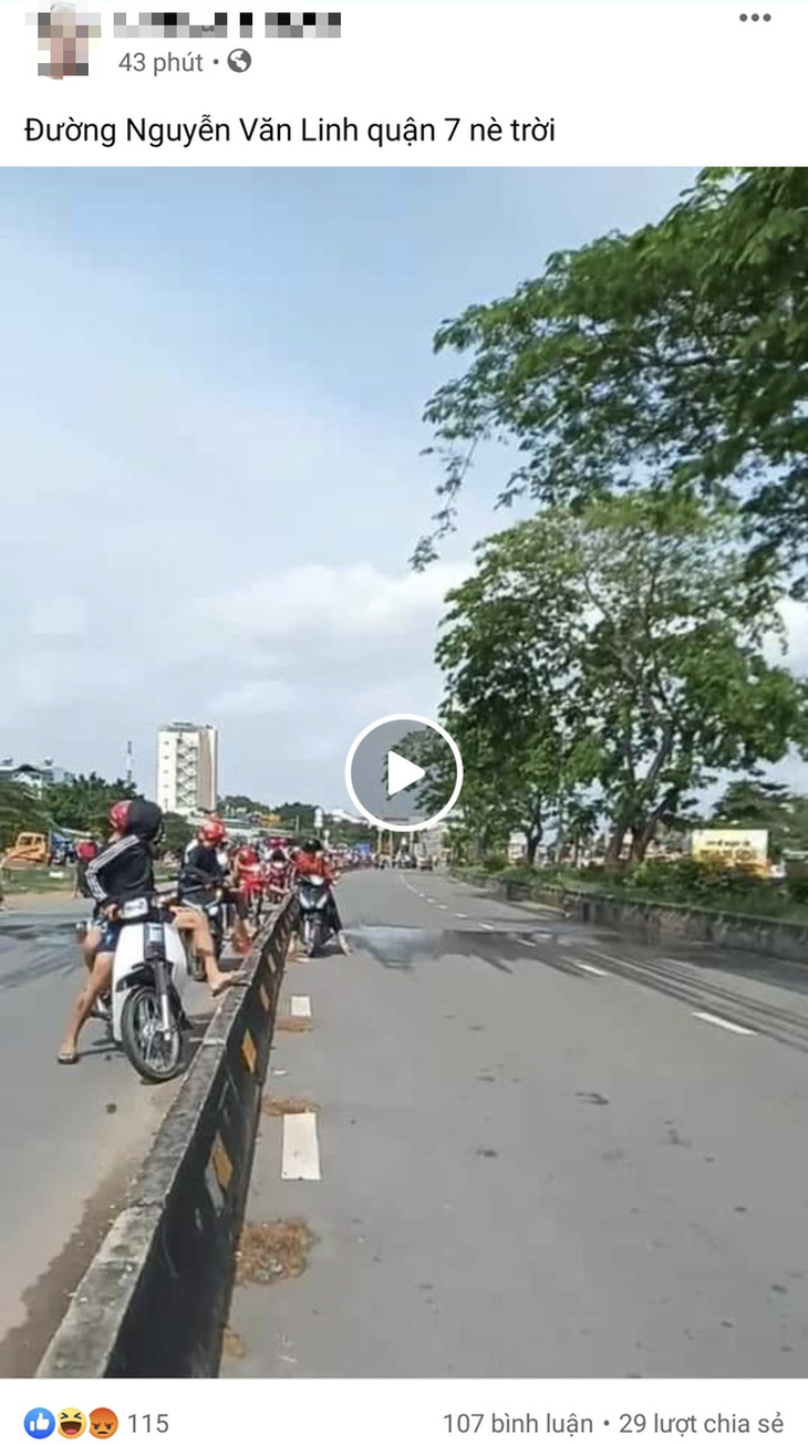 Clip dân quay cảnh quái xế chặn đường Nguyễn Văn Linh quậy giữa ban ngày - Ảnh 3.