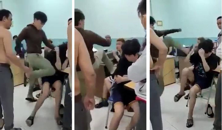 2 thiếu niên 14 tuổi bị đấm đá dã man trong phòng giám thị ở Trường THCS Nguyễn Văn Tố, Q.10 - Ảnh 1.