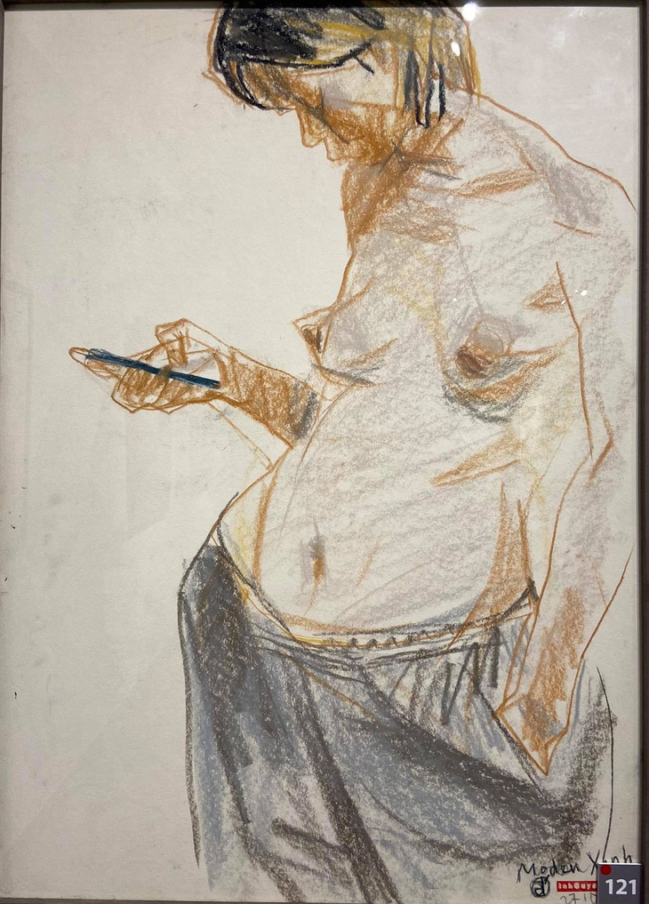 Ngắm ký họa khỏa thân người nước ngoài của họa sĩ Nguyễn Dương Đính - Ảnh 6.