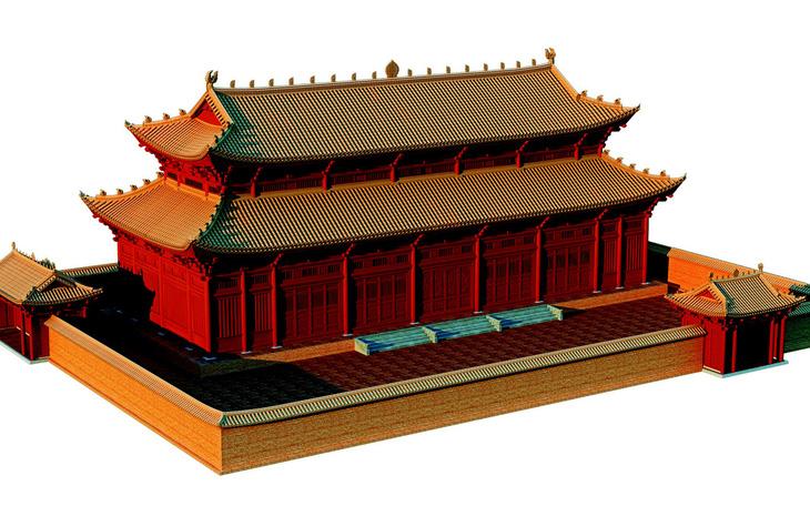 Hoàng cung Thăng Long thời Lý nguy nga qua hình ảnh phục dựng 3D