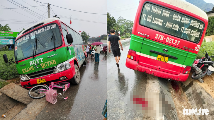Xe buýt tông chết bé gái lớp 5 trên đường đi học - Ảnh 1.