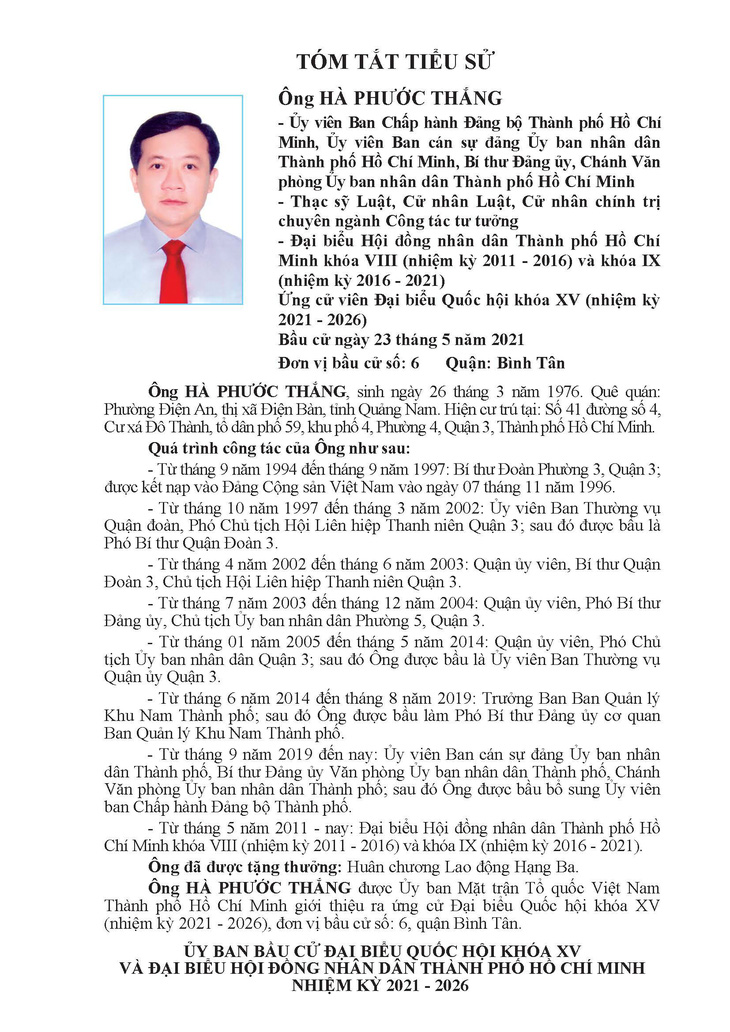 Danh sách 50 ứng cử viên ĐBQH khóa XV tại TP.HCM - Ảnh 57.