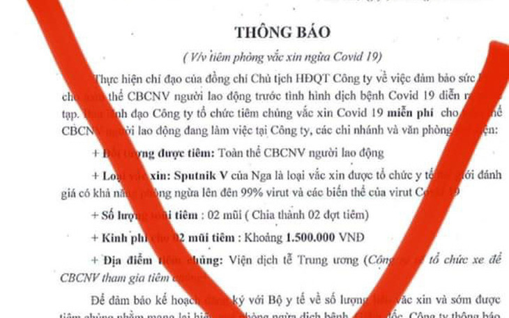 Bộ Y tế cảnh báo trò lừa đảo tiêm vắc xin ngừa COVID-19