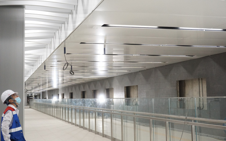 Dự án metro số 1: nhà ga trung tâm Bến Thành đã hoàn thành gần 87%