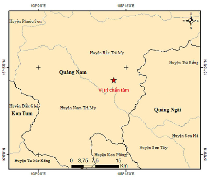 Quảng Nam xảy ra hai trận động đất liên tiếp ở miền núi - Ảnh 1.