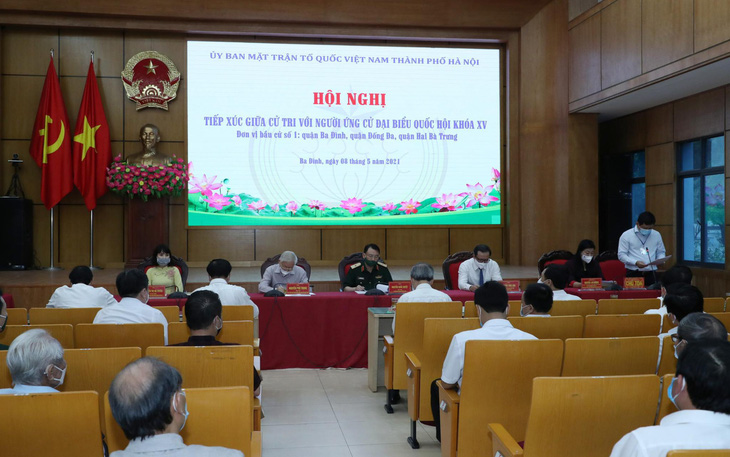 Tổng bí thư Nguyễn Phú Trọng tiếp xúc trực tuyến với hơn 2.400 cử tri Hà Nội - Ảnh 1.