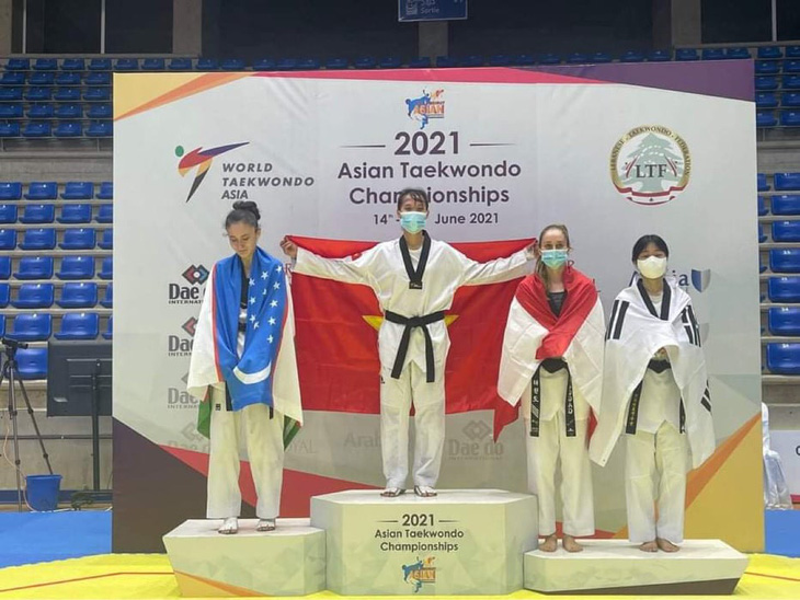 Võ sĩ Kim Tuyền giành HCV Giải taekwondo vô địch châu Á 2021 - Ảnh 2.