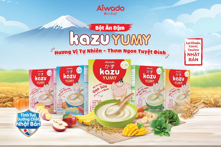 Aiwado ra mắt bột ăn dặm Kazu Yumy với tinh túy dưỡng chất từ Nhật Bản - Ảnh 1.