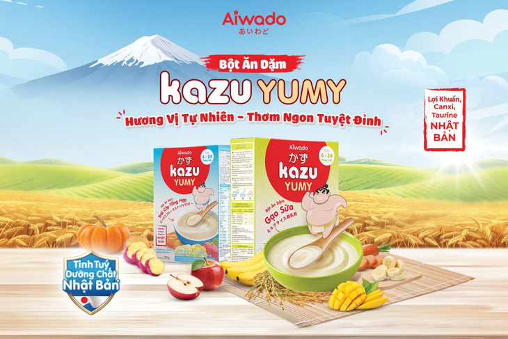 Aiwado ra mắt bột ăn dặm Kazu Yumy với tinh túy dưỡng chất từ Nhật Bản - Ảnh 2.