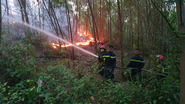 Trắng đêm dập lửa cháy rừng ở Thừa Thiên Huế - Ảnh 4.