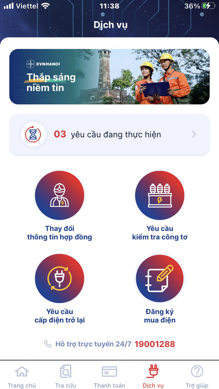 EVNHANOI thêm công cụ khách hàng giám sát dịch vụ điện - Ảnh 1.