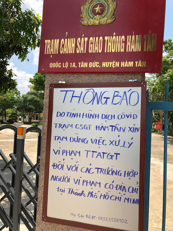 Bình Thuận tạm dừng xử lý vi phạm giao thông đối với người ở TP.HCM - Ảnh 2.