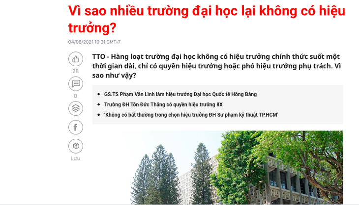 Hiệu trưởng đại học là nghề chuyên nghiệp - Ảnh 1.