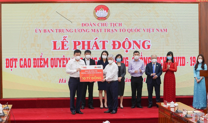 TNG Holdings Vietnam và MSB ủng hộ gần 50 tỉ đồng cho hoạt động phòng, chống COVID-19 - Ảnh 2.