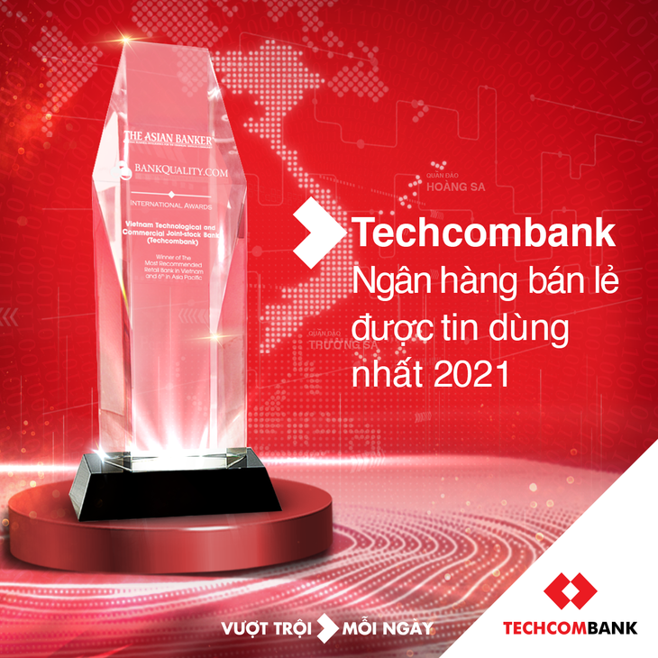Techcombank được chọn là Ngân hàng bán lẻ được tin dùng nhất tại Việt Nam - Ảnh 1.