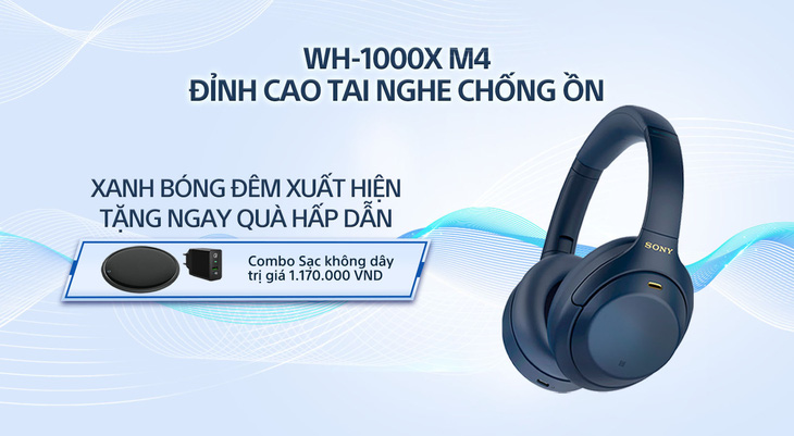 Sony giới thiệu tai nghe chống ồn đỉnh cao WH-1000XM4 phiên bản Xanh bóng đêm - Ảnh 1.