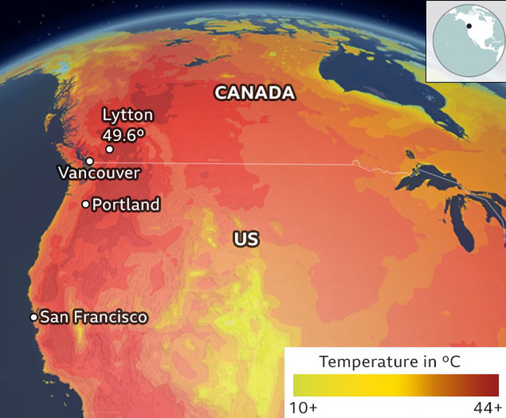 Hàng trăm người chết vì nắng nóng ở Mỹ, Canada - Ảnh 3.