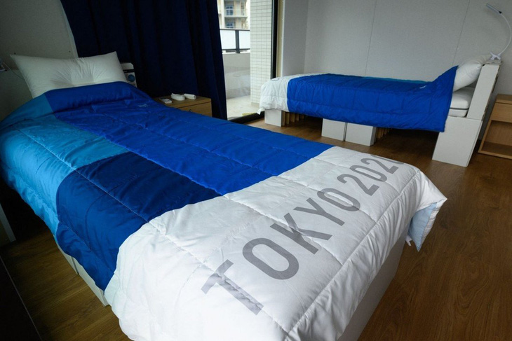 Giường chống sex ở Olympic Tokyo chịu được trọng lượng 200kg - Ảnh 1.