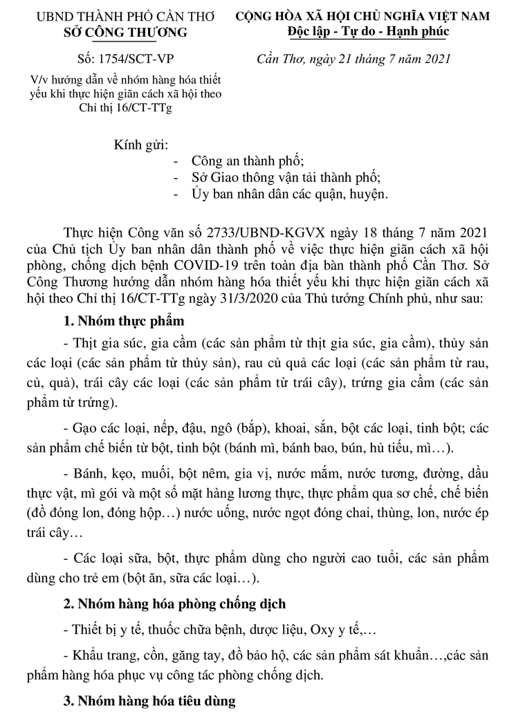 Nhiều tranh cãi, các tỉnh miền Tây ra văn bản hướng dẫn về hàng thiết yếu - Ảnh 2.