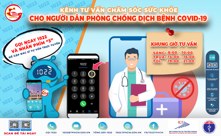 Người dân TP.HCM cần tư vấn chăm sóc sức khỏe có thể gọi 1022 - nhấn phím 3 - Ảnh 1.