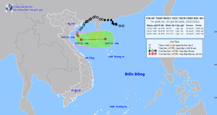 Áp thấp nhiệt đới cách Nam Định - Ninh Bình 120km, gây sóng lớn và mưa to - Ảnh 1.