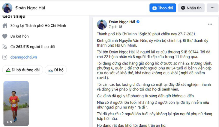 Quận 3 lên tiếng về thông tin trên Facebook Đoàn Ngọc Hải - Ảnh 1.