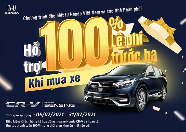 Hỗ trợ 100% lệ phí trước bạ khi mua Honda CR-V - Ảnh 1.