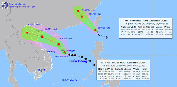 Hai áp thấp nhiệt đới đang hoạt động, một có thể thành bão hướng vào đất liền - Ảnh 1.