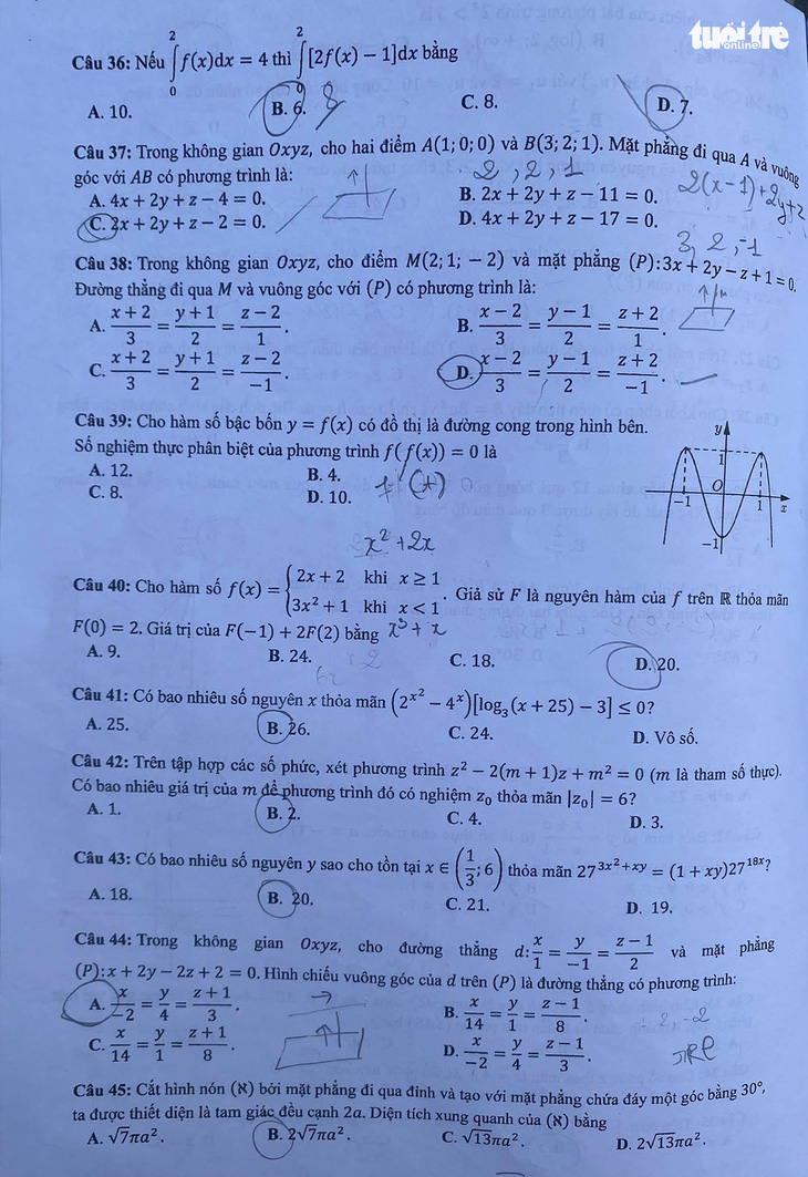 Đề toán thi tốt nghiệp THPT 2021: Thí sinh, giáo viên nói đề vừa sức - Ảnh 17.