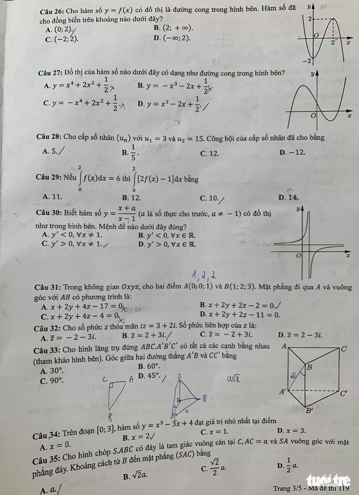 Đề toán thi tốt nghiệp THPT 2021: Thí sinh, giáo viên nói đề vừa sức - Ảnh 3.