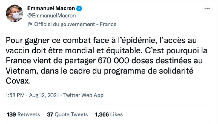 Pháp tặng Việt Nam 670.000 liều vắc xin COVID-19 - Ảnh 2.
