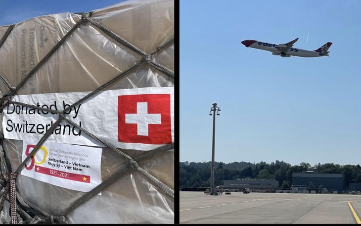 Thụy Sĩ gửi tặng Việt Nam 13 tấn trang thiết bị y tế
