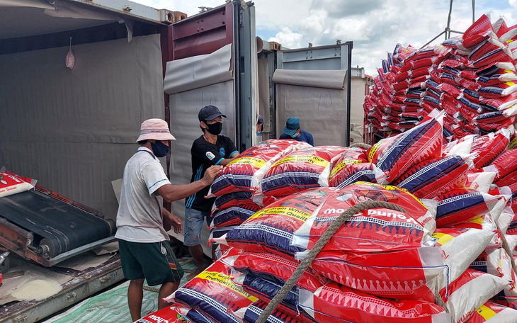 Hàng chục ngàn tấn gạo ùn tắc tại cảng - Ảnh 1.
